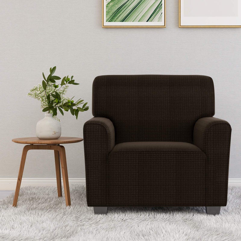 ZNSAYOTX Chair Slipcovers with Arms for Living Room High Stretchy Spandex Pet Friendly Armchair Furniture Protection Covers (Coffee, Chair) - Image 3